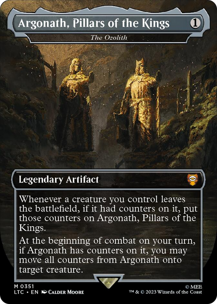Argonath, Pillars of the Kings - The Ozolith (Borderless) [The Lord of the Rings: Tales of Middle-Earth Commander] | Boutique FDB TCG