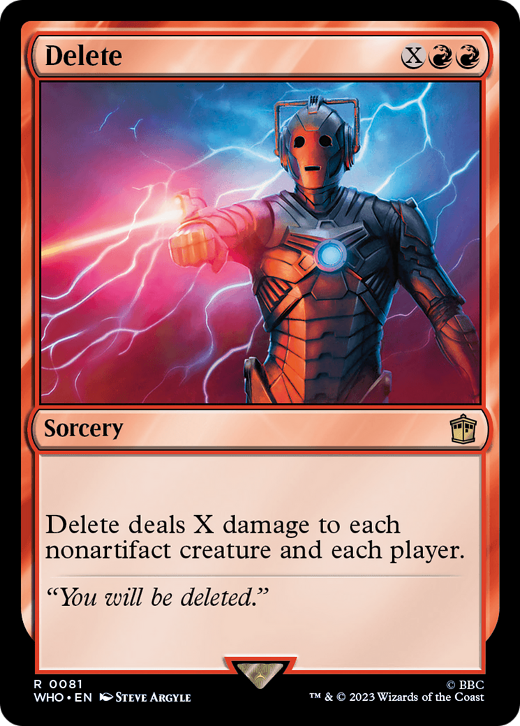 Delete [Doctor Who] | Boutique FDB TCG