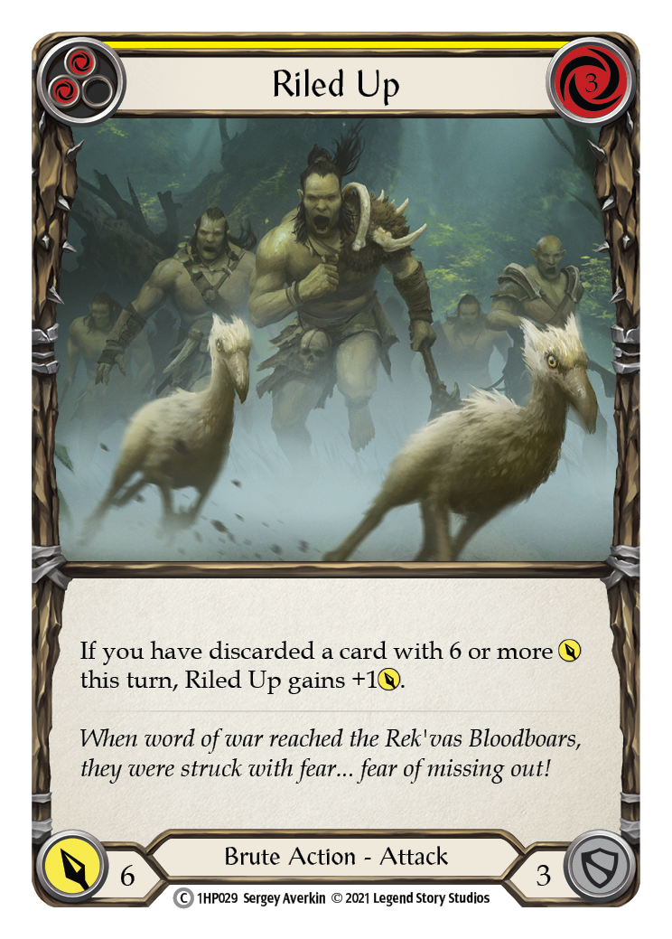Riled Up (Yellow) [1HP029] (History Pack 1) | Boutique FDB TCG