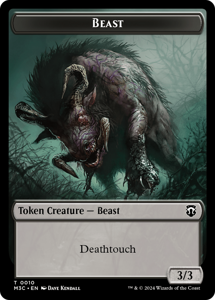 Beast (0010) // Shapeshifter (0008) Double-Sided Token [Modern Horizons 3 Commander Tokens] | Boutique FDB TCG