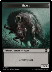 Beast (0010) (Ripple Foil) // Shapeshifter (0008) Double-Sided Token [Modern Horizons 3 Commander Tokens] | Boutique FDB TCG