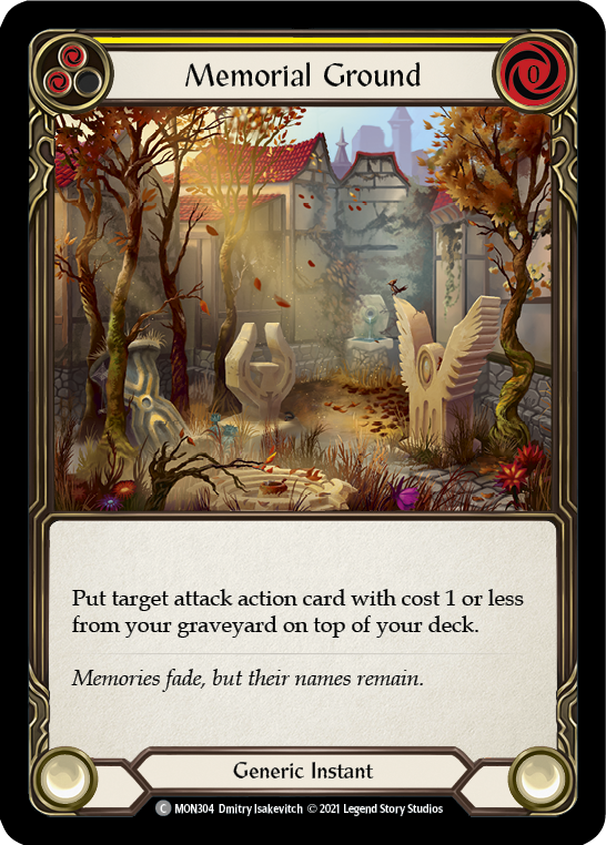 Memorial Ground (Yellow) [MON304] (Monarch)  1st Edition Normal | Boutique FDB TCG