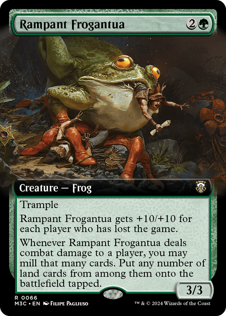 Rampant Frogantua (Extended Art) (Ripple Foil) [Modern Horizons 3 Commander] | Boutique FDB TCG