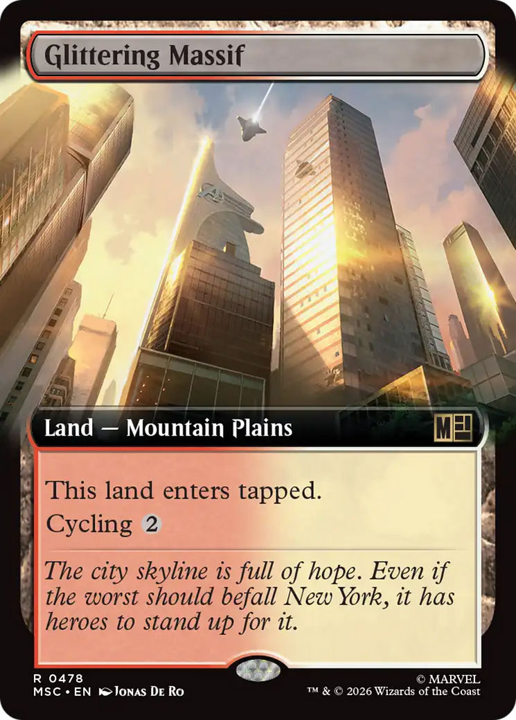 Glittering Massif (Extended Art) [Marvel Super Heroes Commander] | Boutique FDB TCG