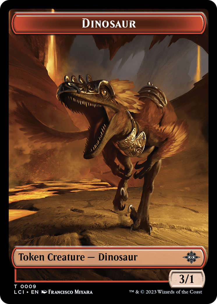 Dinosaur Token (0009) [The Lost Caverns of Ixalan Tokens] | Boutique FDB TCG