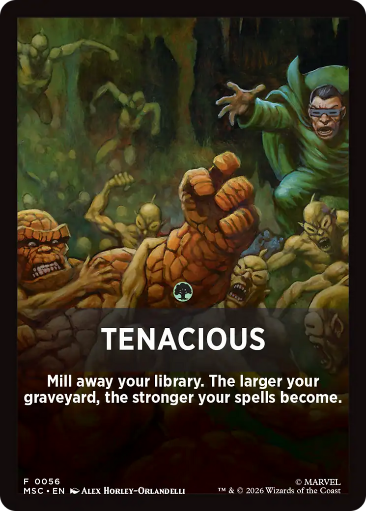 Tenacious Theme Card [Marvel Super Heroes Commander] | Boutique FDB TCG