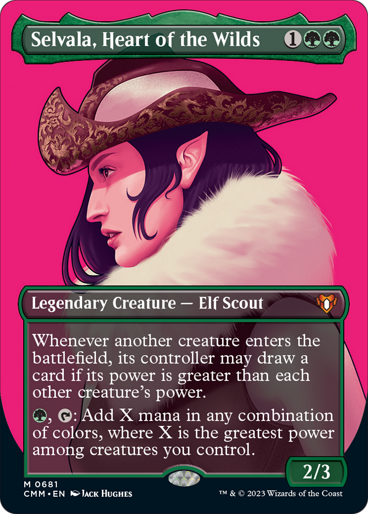 Selvala, Heart of the Wilds (Borderless Profile) [Commander Masters] | Boutique FDB TCG