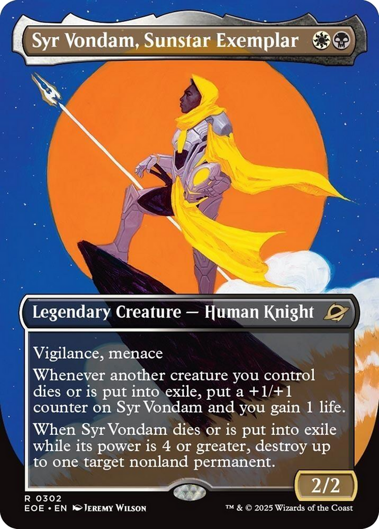 Syr Vondam, Sunstar Exemplar (Borderless) [Edge of Eternities] | Boutique FDB TCG