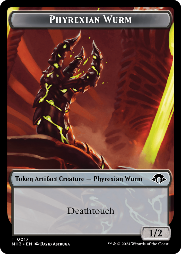 Phyrexian Wurm Token (0017) [Modern Horizons 3 Tokens] | Boutique FDB TCG