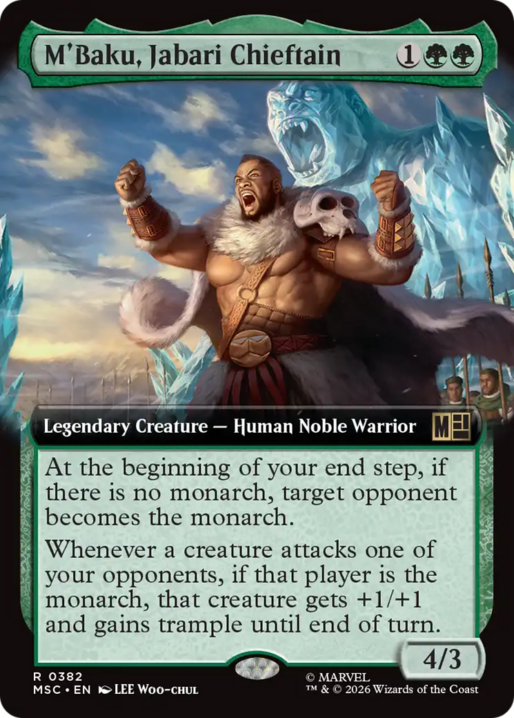 M'Baku, Jabari Chieftain (Extended Art) [Marvel Super Heroes Commander] | Boutique FDB TCG