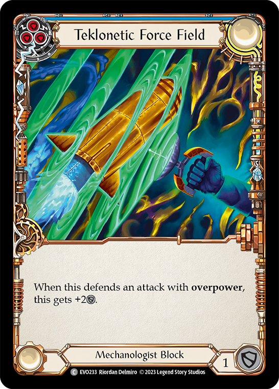 Teklonetic Force Field (Blue) [EVO233] (Bright Lights)  Rainbow Foil | Boutique FDB TCG