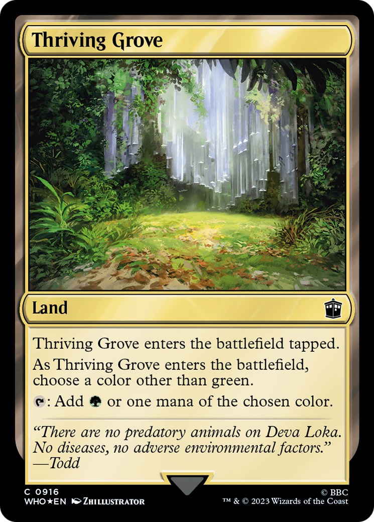 Thriving Grove (Surge Foil) [Doctor Who] | Boutique FDB TCG