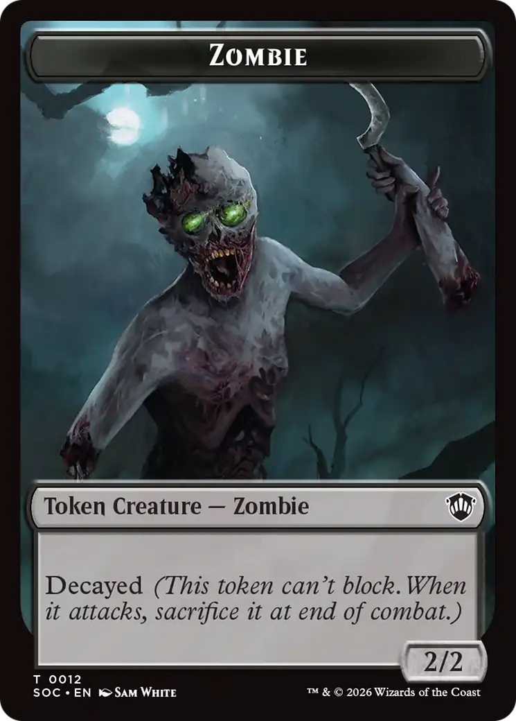 Snake // Zombie Double-Sided Token [Secrets of Strixhaven Commander Tokens] | Boutique FDB TCG