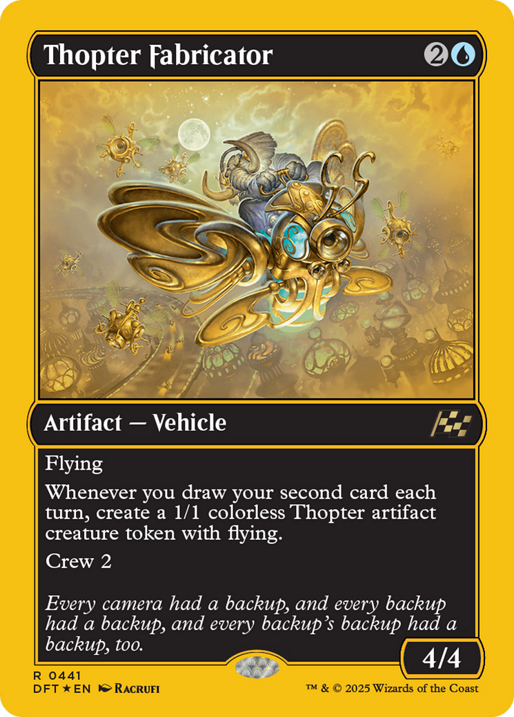 Thopter Fabricator (First-Place Foil) [Aetherdrift] | Boutique FDB TCG