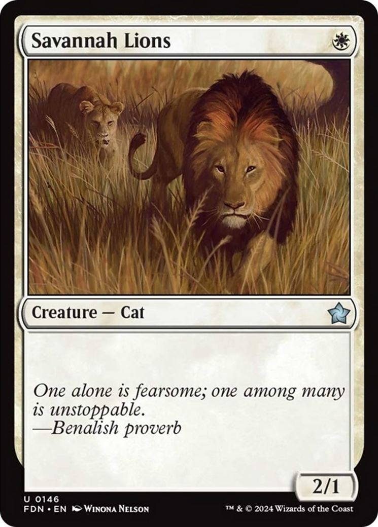 Savannah Lions [Foundations] | Boutique FDB TCG