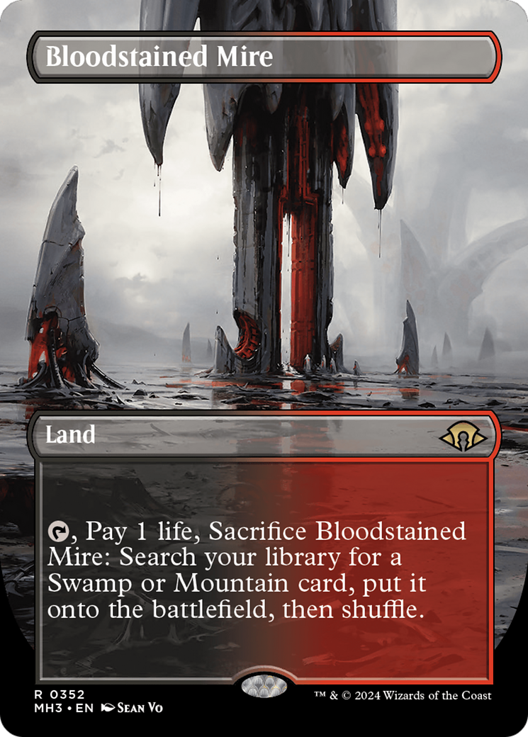 Bloodstained Mire (Borderless) [Modern Horizons 3] | Boutique FDB TCG