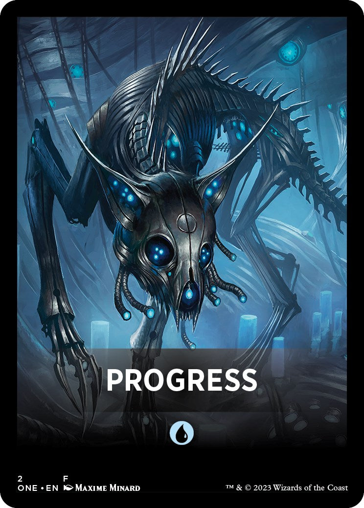 Progress Theme Card [Phyrexia: All Will Be One Tokens] | Boutique FDB TCG