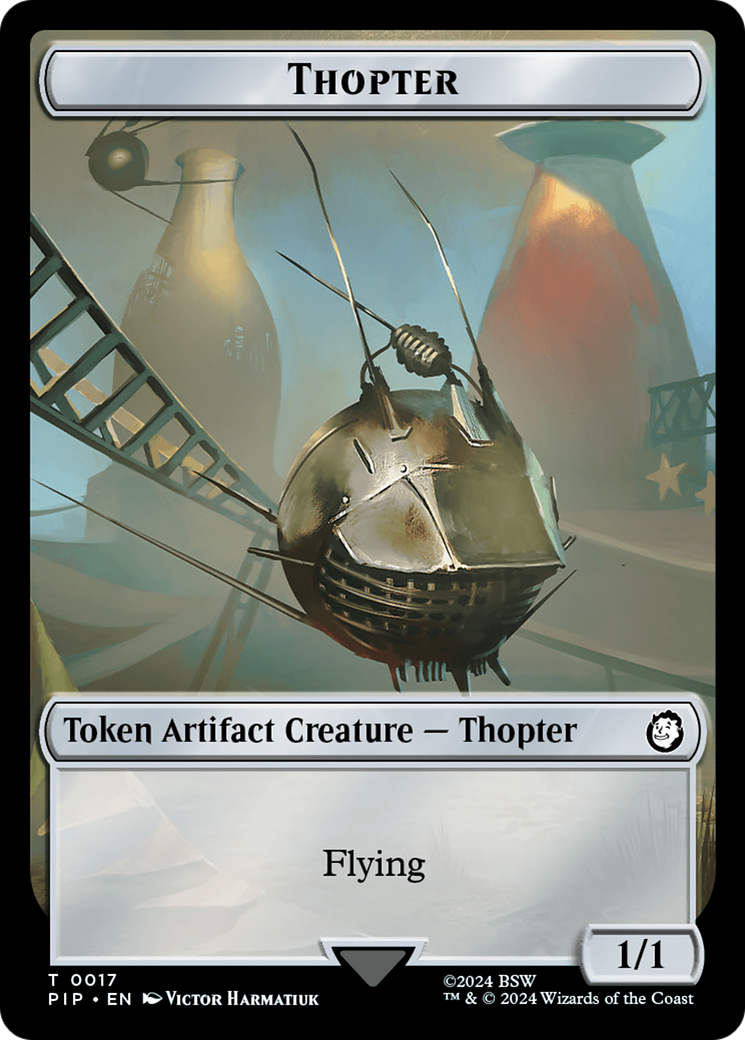 Radiation // Thopter Double-Sided Token [Fallout Tokens] | Boutique FDB TCG