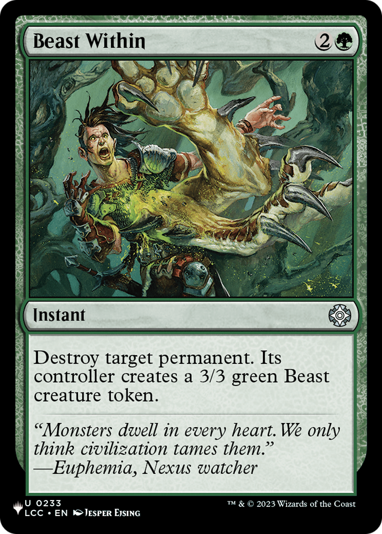 Beast Within (LCC) [The List] | Boutique FDB TCG