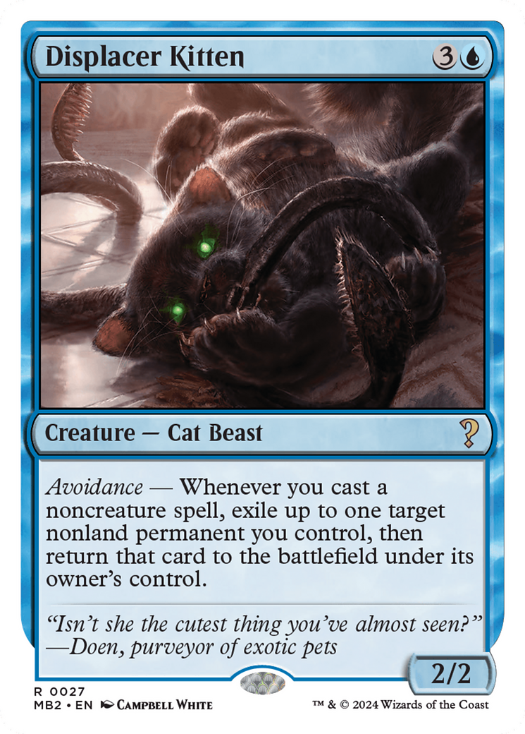 Displacer Kitten (White Border) [Mystery Booster 2] | Boutique FDB TCG