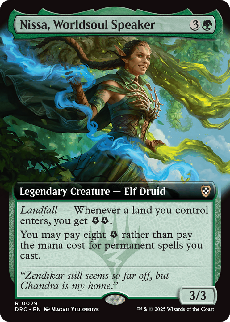 Nissa, Worldsoul Speaker (Extended Art) [Aetherdrift Commander] | Boutique FDB TCG