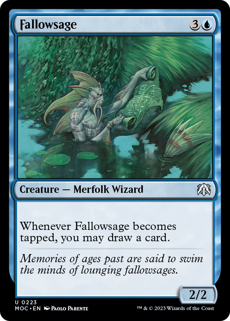 Fallowsage [March of the Machine Commander] | Boutique FDB TCG