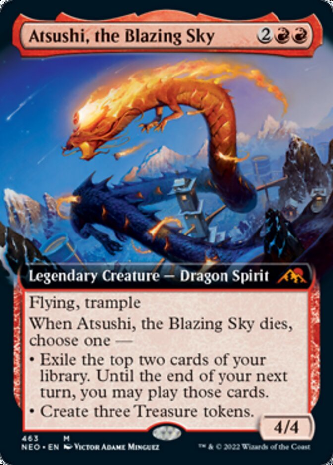 Atsushi, the Blazing Sky (Extended Art) [Kamigawa: Neon Dynasty] | Boutique FDB TCG