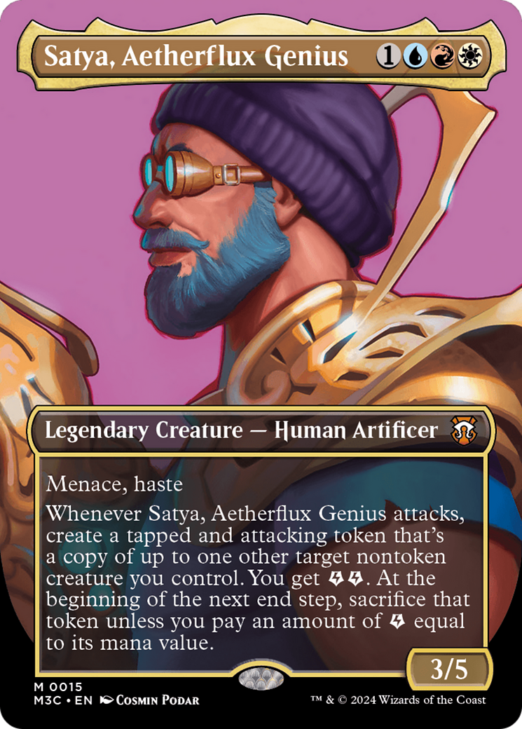 Satya, Aetherflux Genius (Borderless) [Modern Horizons 3 Commander] | Boutique FDB TCG