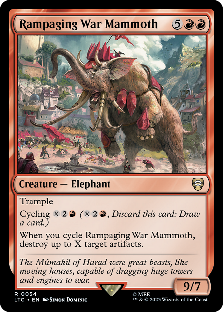 Rampaging War Mammoth [The Lord of the Rings: Tales of Middle-Earth Commander] | Boutique FDB TCG