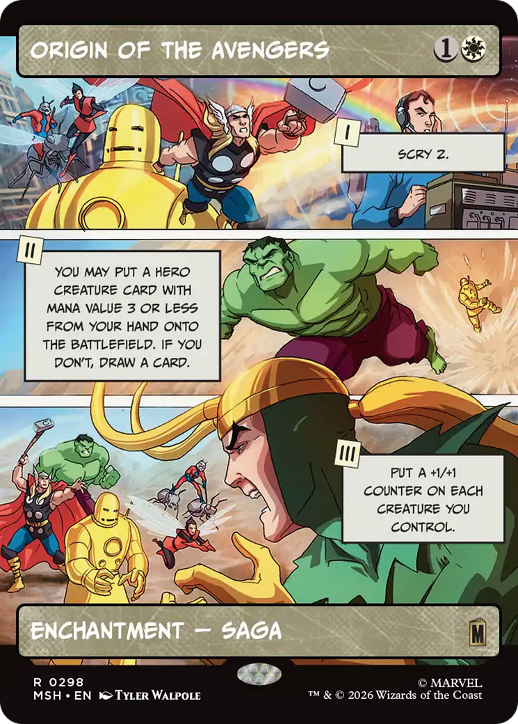 Origin of the Avengers (Borderless) [Marvel Super Heroes] | Boutique FDB TCG