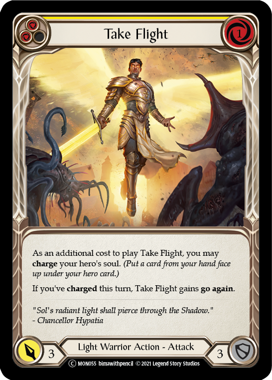 Take Flight (Yellow) [U-MON055] (Monarch Unlimited)  Unlimited Normal | Boutique FDB TCG