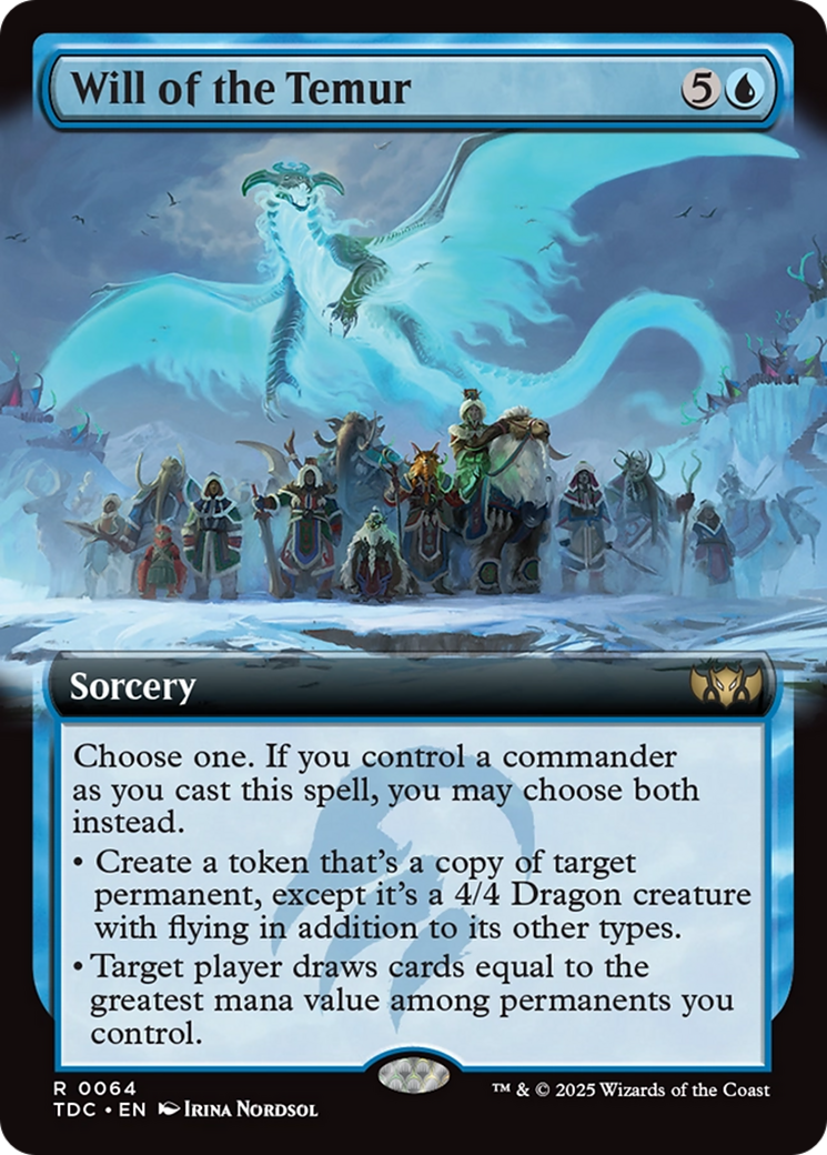 Will of the Temur (Extended Art) [Tarkir: Dragonstorm Commander] | Boutique FDB TCG