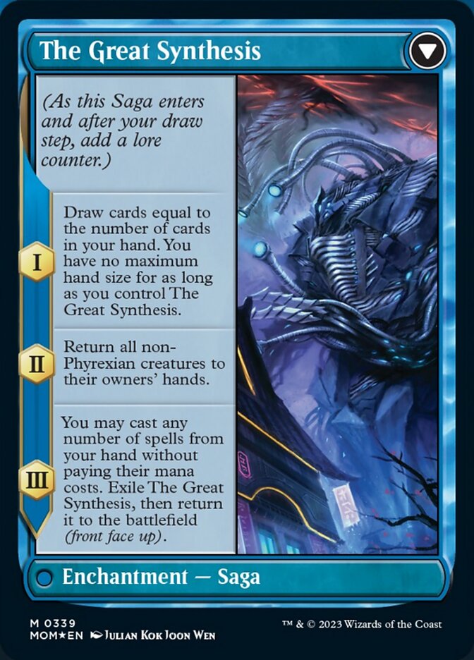 Jin-Gitaxias // The Great Synthesis (Borderless Alternate Art) [March of the Machine] | Boutique FDB TCG