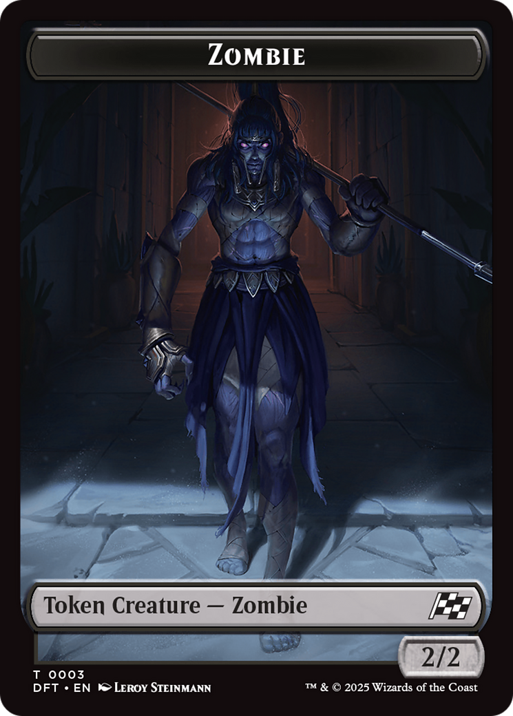 Zombie (0003) // Pilot Double-Sided Token [Aetherdrift Tokens] | Boutique FDB TCG