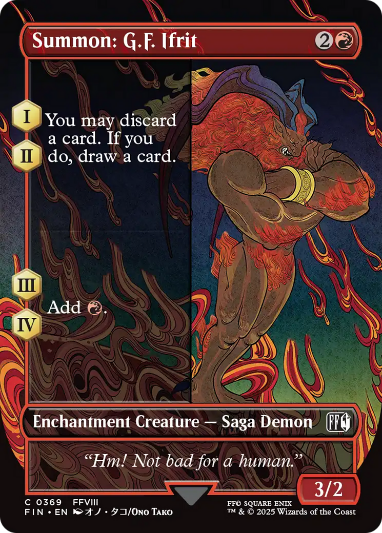Summon: G.F. Ifrit (Borderless) [FINAL FANTASY] | Boutique FDB TCG