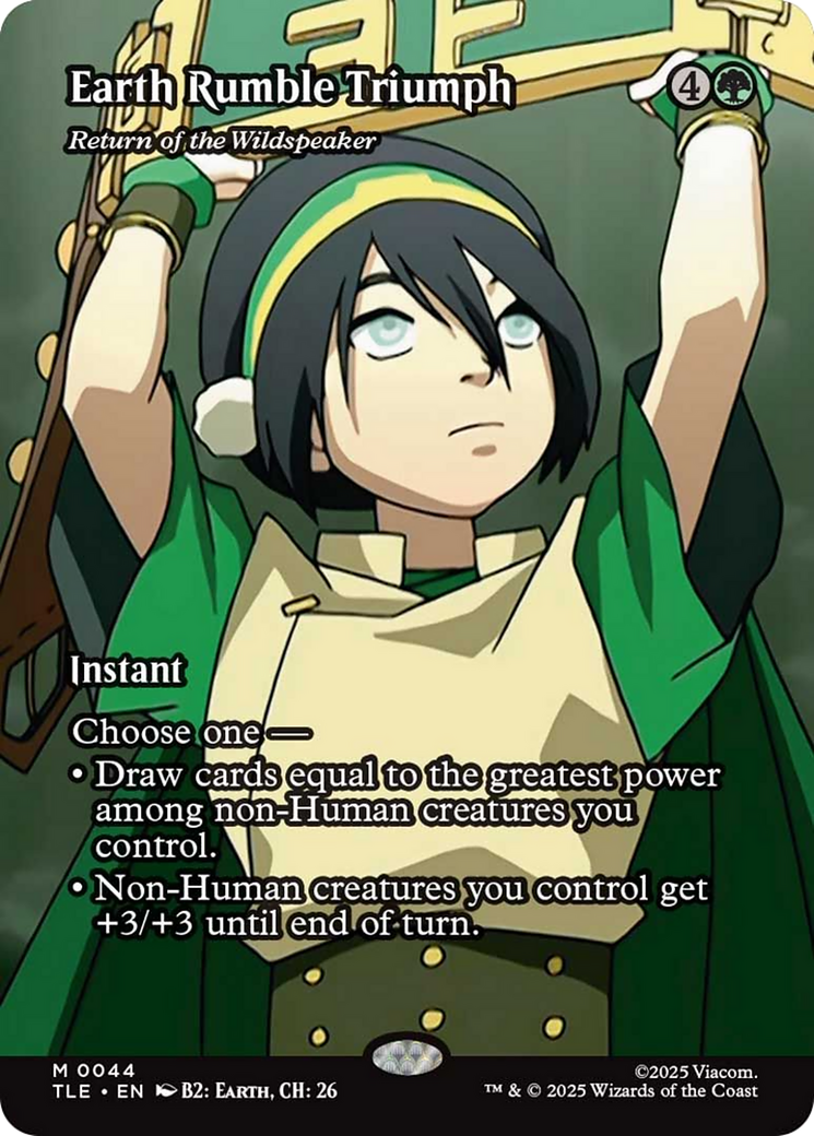 Earth Rumble Triumph - Return of the Wildspeaker (Borderless) [Avatar: The Last Airbender: Eternal-Legal] | Boutique FDB TCG
