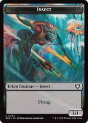 Insect // Golem (0013) Double-Sided Token [Edge of Eternities Commander Tokens] | Boutique FDB TCG