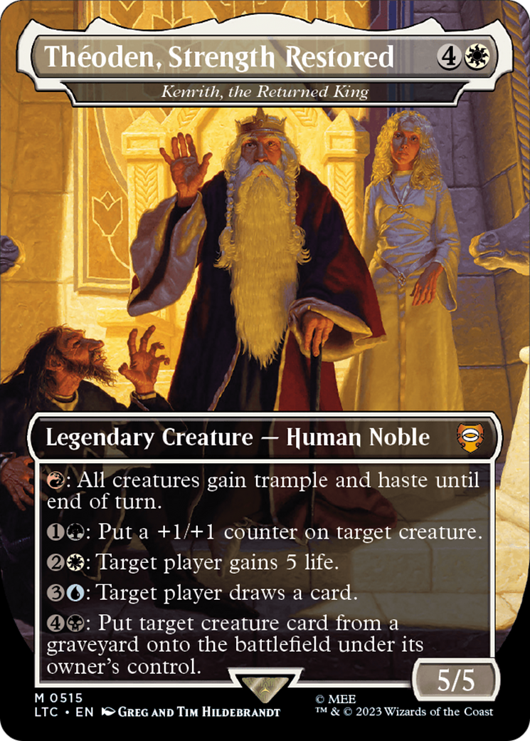 Theoden, Strength Restored - Kenrith, the Returned King (Borderless) [The Lord of the Rings: Tales of Middle-Earth Commander] | Boutique FDB TCG