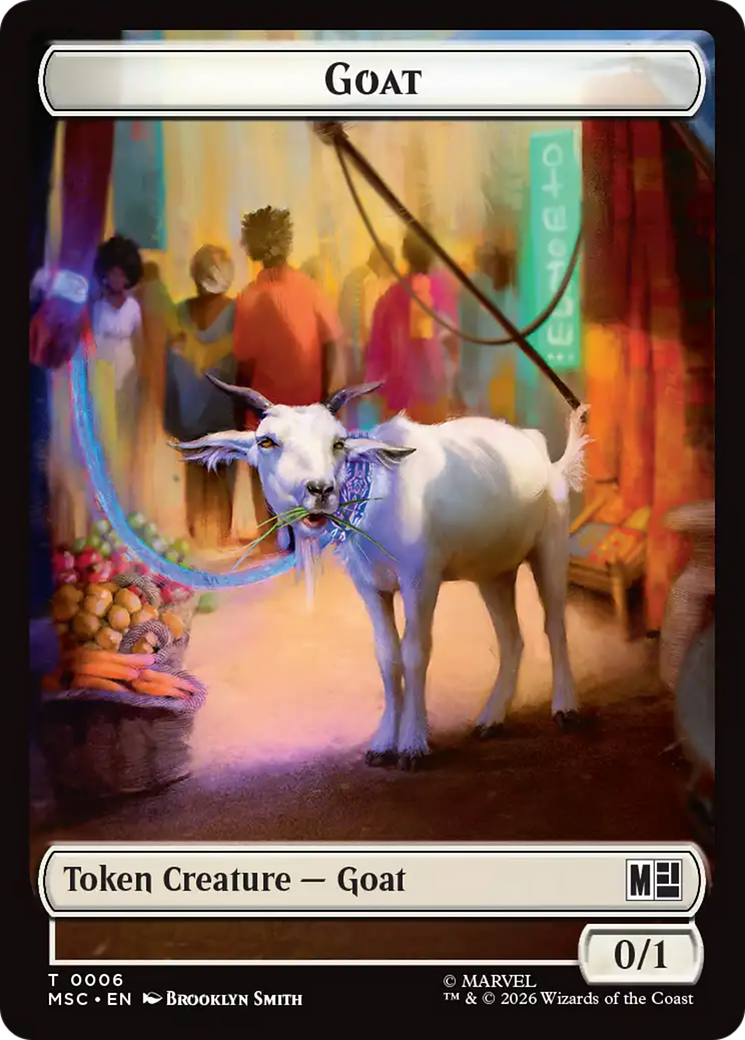 Soldier // Goat Double-Sided Token [Marvel Super Heroes Commander Tokens] | Boutique FDB TCG