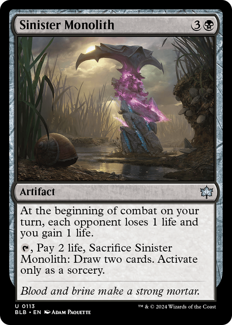 Sinister Monolith [Bloomburrow] | Boutique FDB TCG