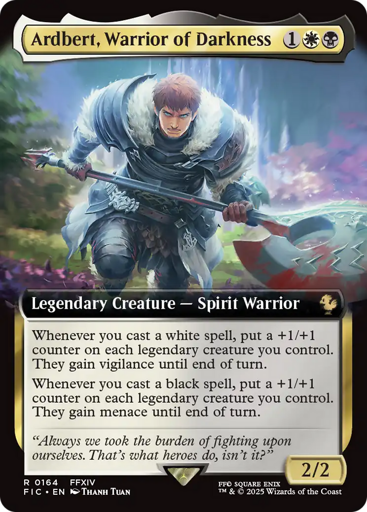Ardbert, Warrior of Darkness (Extended Art) [FINAL FANTASY Commander] | Boutique FDB TCG