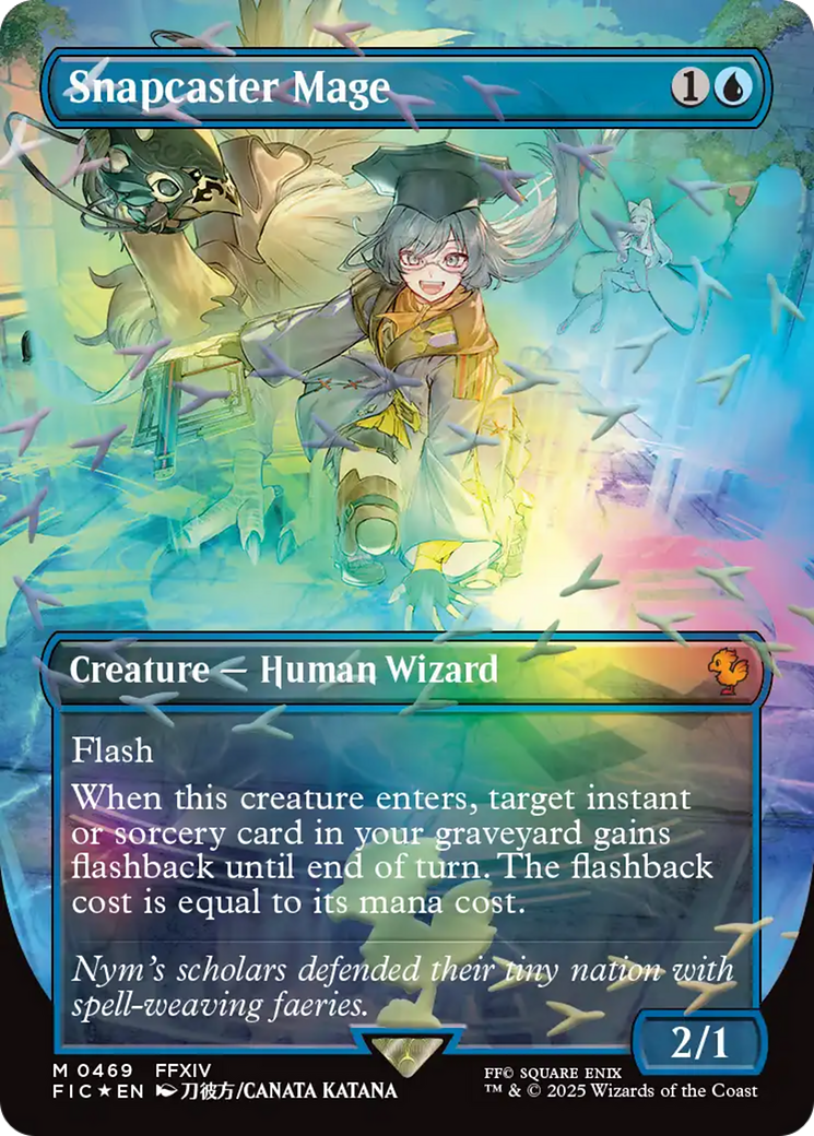 Snapcaster Mage (Borderless) (Chocobo Track Foil) [FINAL FANTASY Commander] | Boutique FDB TCG