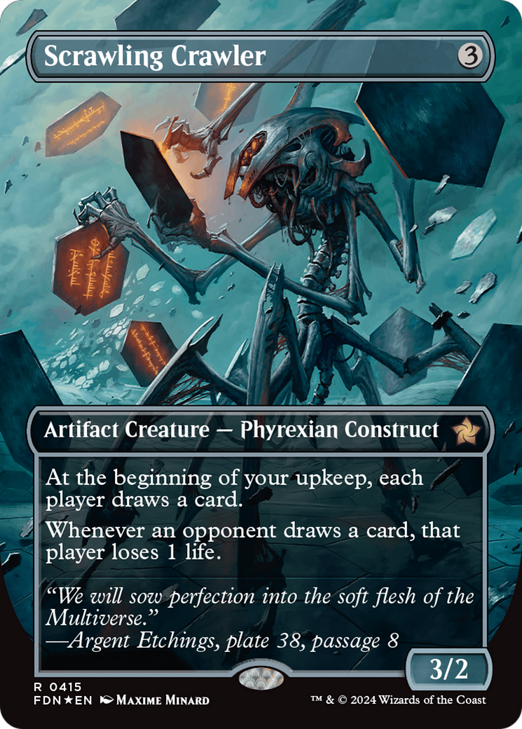 Scrawling Crawler (Borderless) (Mana Foil) [Foundations] | Boutique FDB TCG