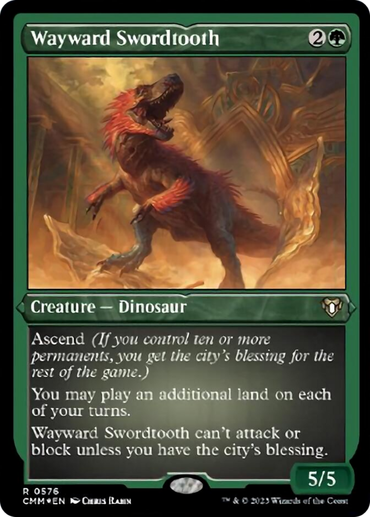 Wayward Swordtooth (Foil Etched) [Commander Masters] | Boutique FDB TCG