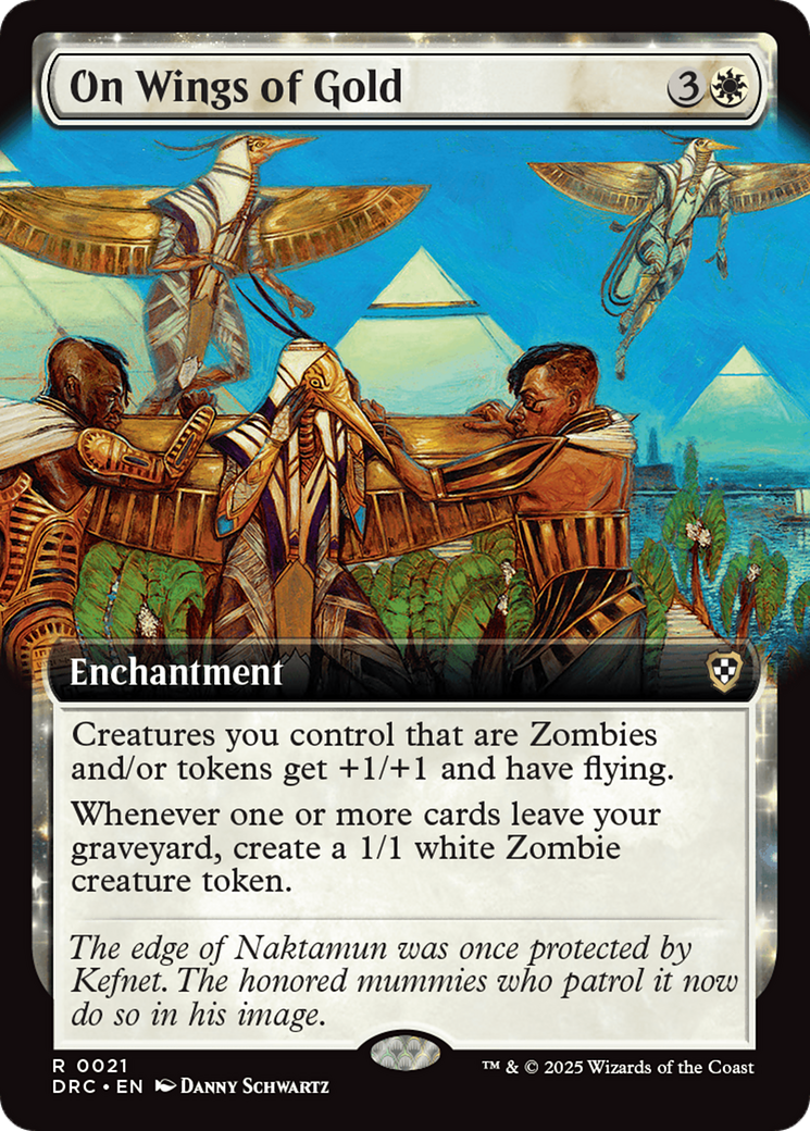 On Wings of Gold (Extended Art) [Aetherdrift Commander] | Boutique FDB TCG