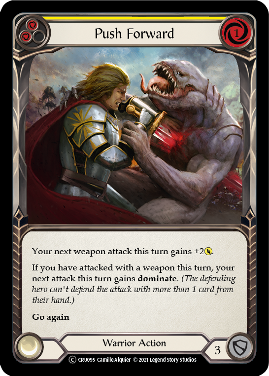Push Forward (Yellow) [U-CRU095] (Crucible of War Unlimited)  Unlimited Normal | Boutique FDB TCG