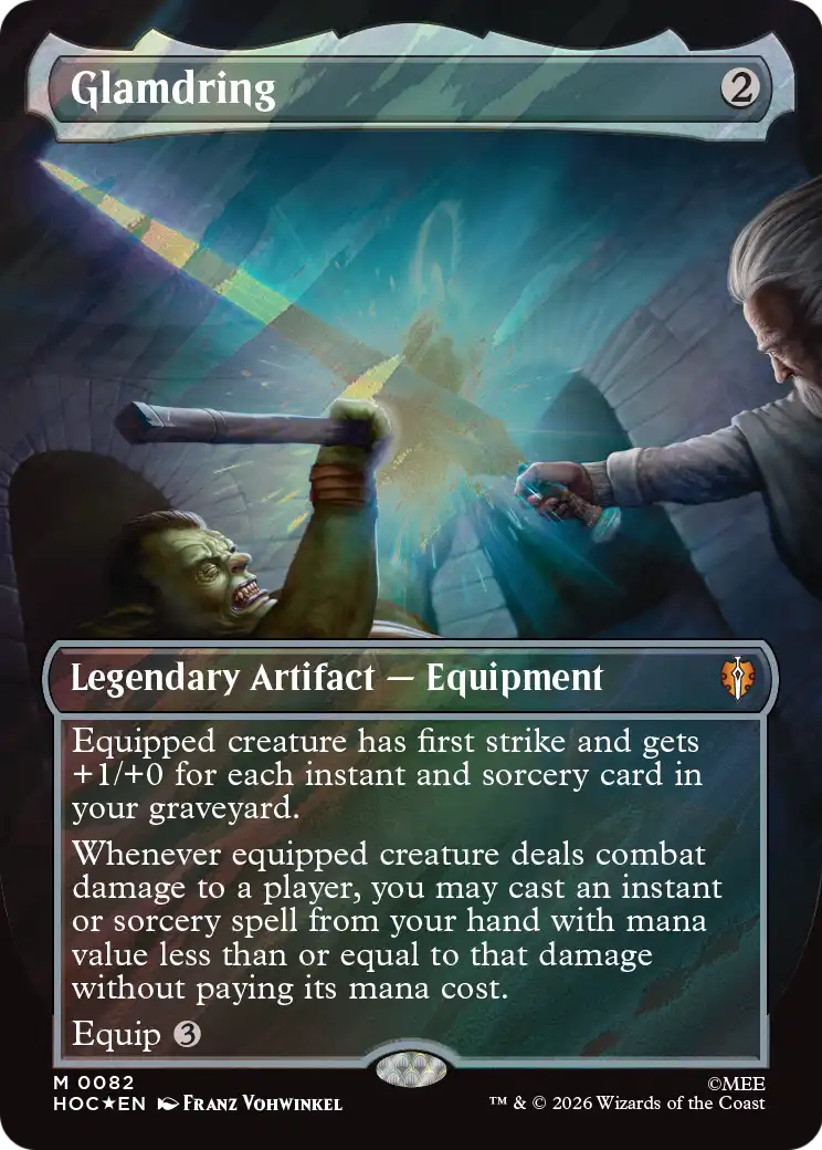 Glamdring (Borderless) (Surge Foil) [The Hobbit: Eternal-Legal] | Boutique FDB TCG