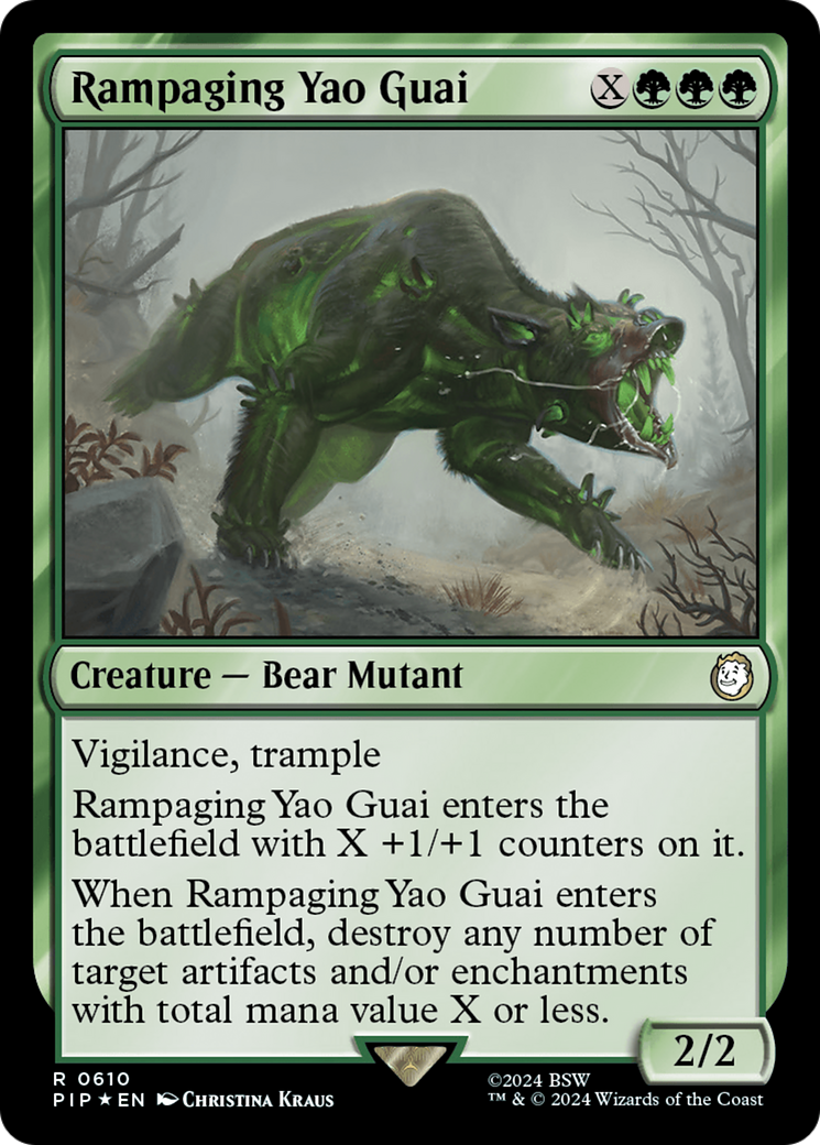 Rampaging Yao Guai (Surge Foil) [Fallout] | Boutique FDB TCG