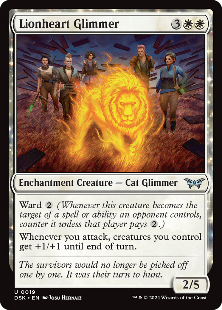 Lionheart Glimmer [Duskmourn: House of Horror] | Boutique FDB TCG