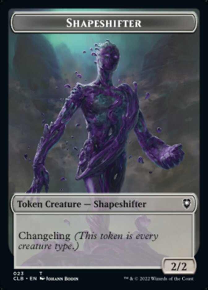 Kor Warrior // Shapeshifter (023) Double-Sided Token [Commander Legends: Battle for Baldur's Gate Tokens] | Boutique FDB TCG